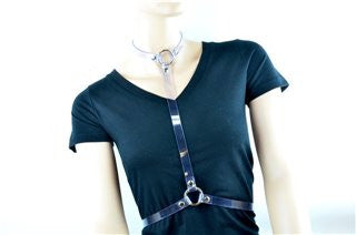 clear vinyl cyber fetish bondage harness